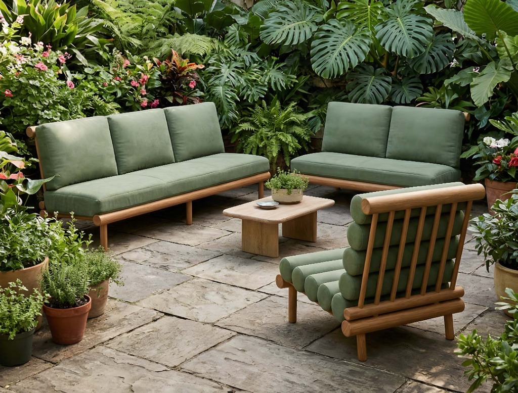 Teak sofa replacement cushions