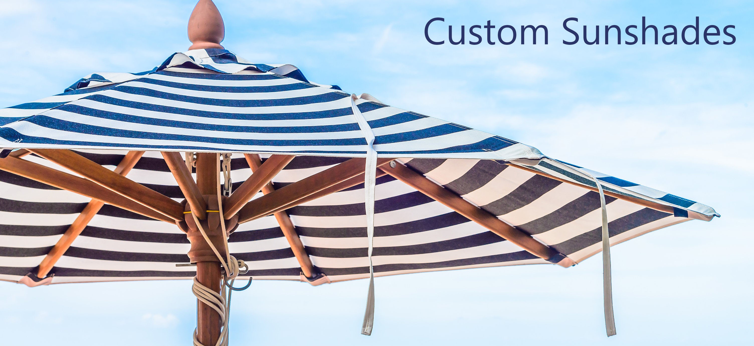 Custom poolside umbrellas and sunshades