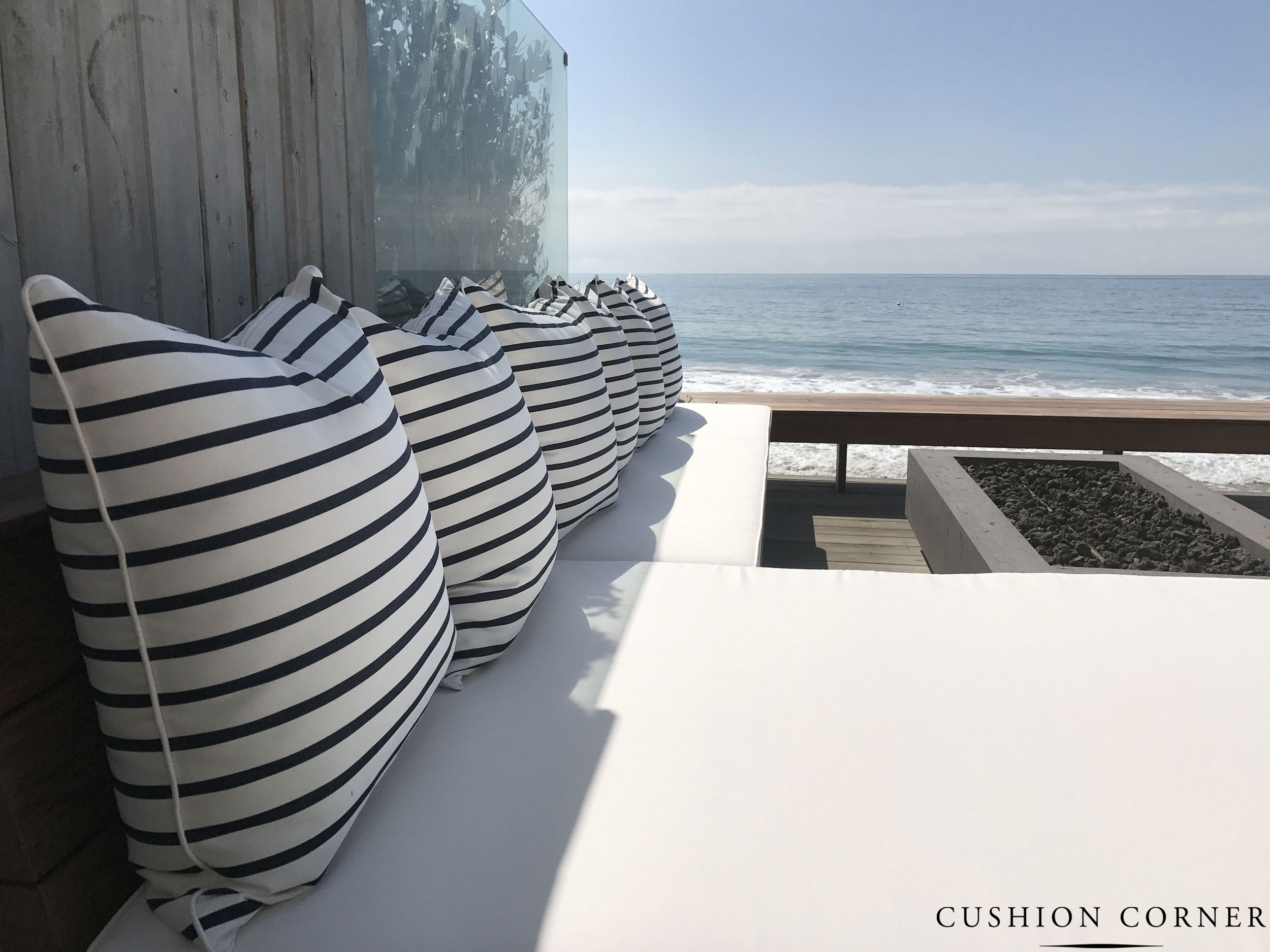 Custom bench cushions and pillows