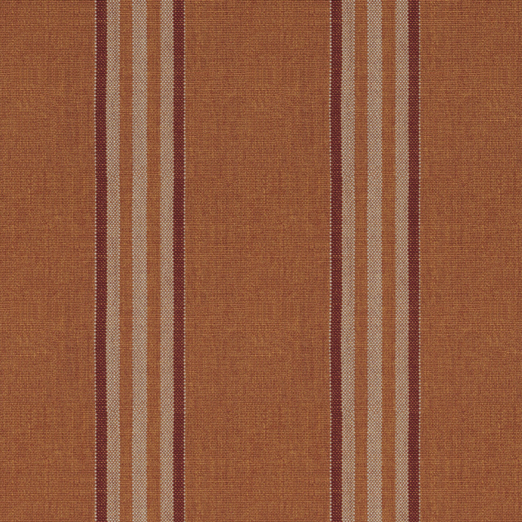 Regata Terracotta warm striped outdoor performance fabric