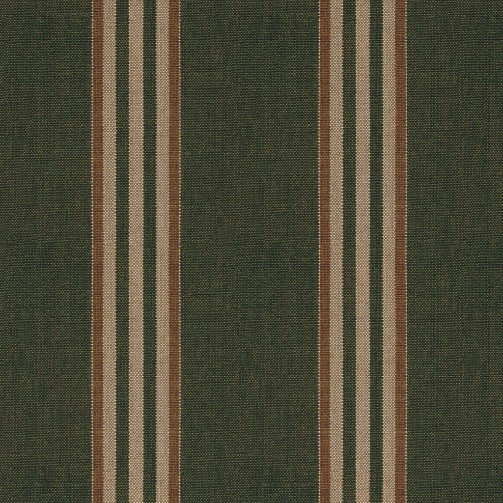 Regata Cypress green and white striped outdoor performance fabric