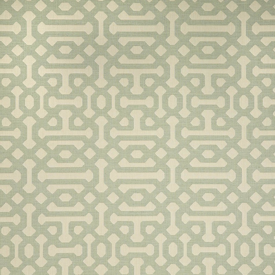 Fretwork Mist Fabric Swatch