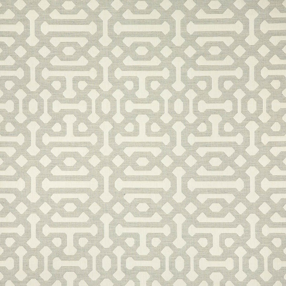 Fretwork Pewter Fabric Swatch
